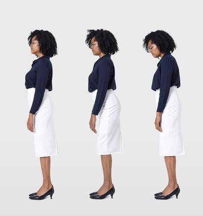 Business woman with different postures